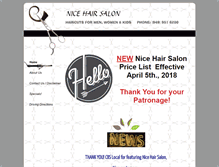 Tablet Screenshot of nicehairsalon.com